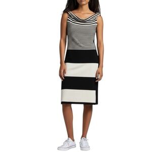 Lida Baday 🇨🇦 cowl neck sleeveless woven cotton dress size 8 excellent condition